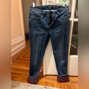 Ralph Lauren plaid flannel cuffed jeans